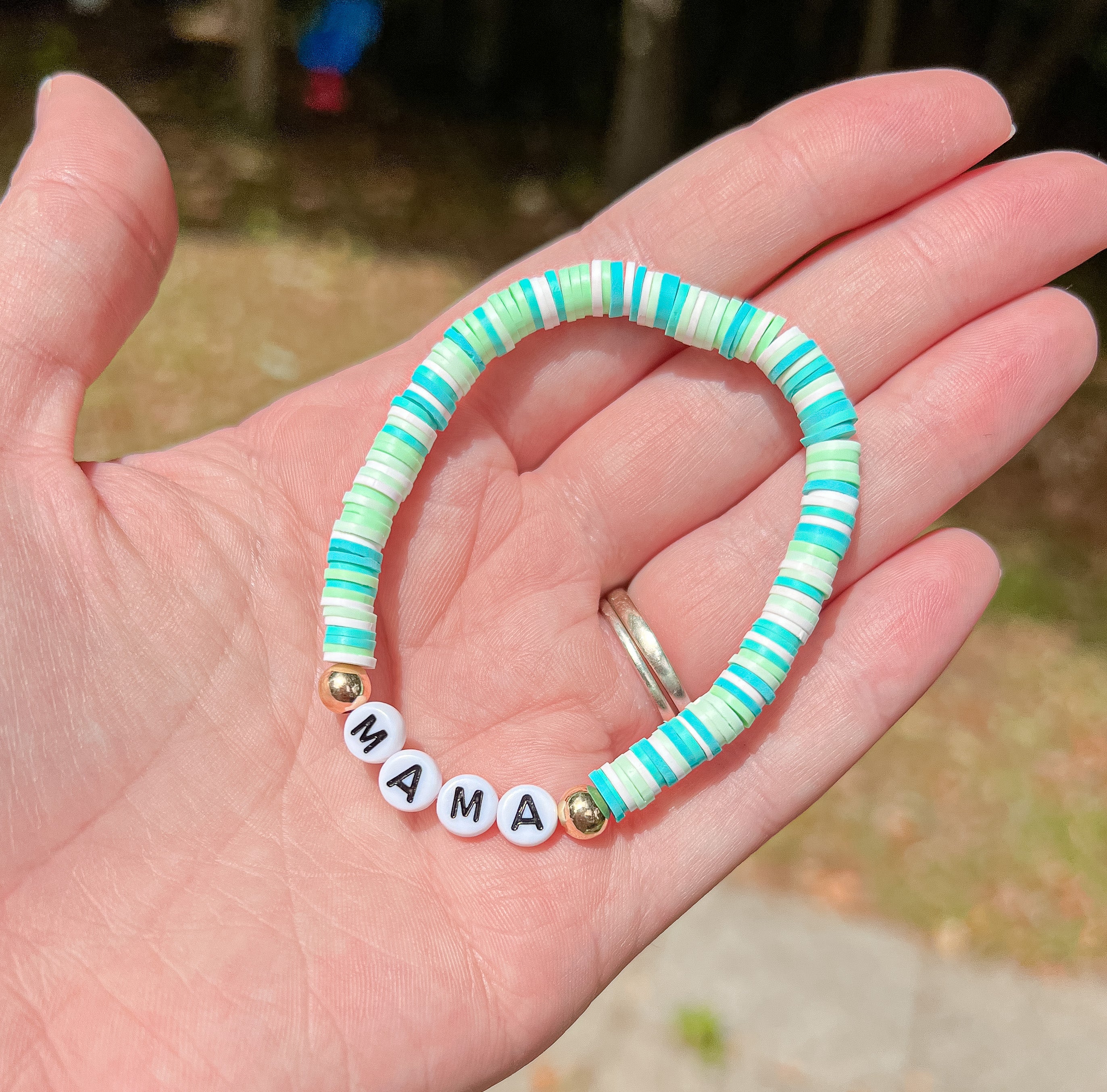 Boho Style Colorful Soft Clay Beads Beaded Bracelet Simple - Temu